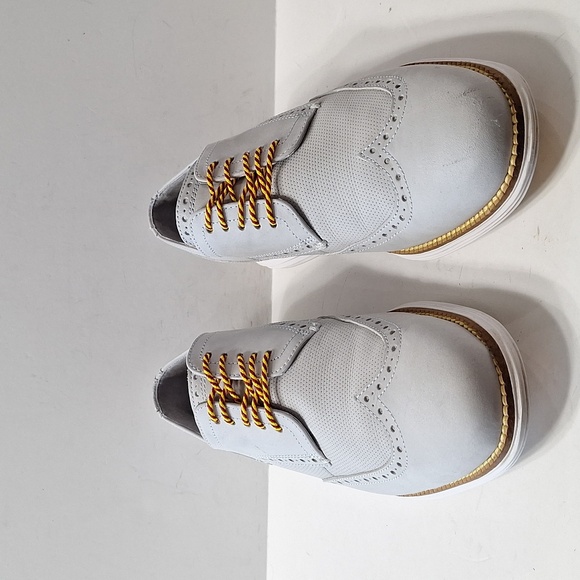 Cole Haan Men's Gray Lace Up Business Preppy Grand Wingtip Oxford Shoes Size 9M - Picture 3 of 12